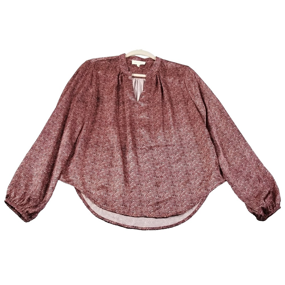 MELLODAY‎ Top Women's Medium M Floral Long Sleeves Lightweight Popover Blouse